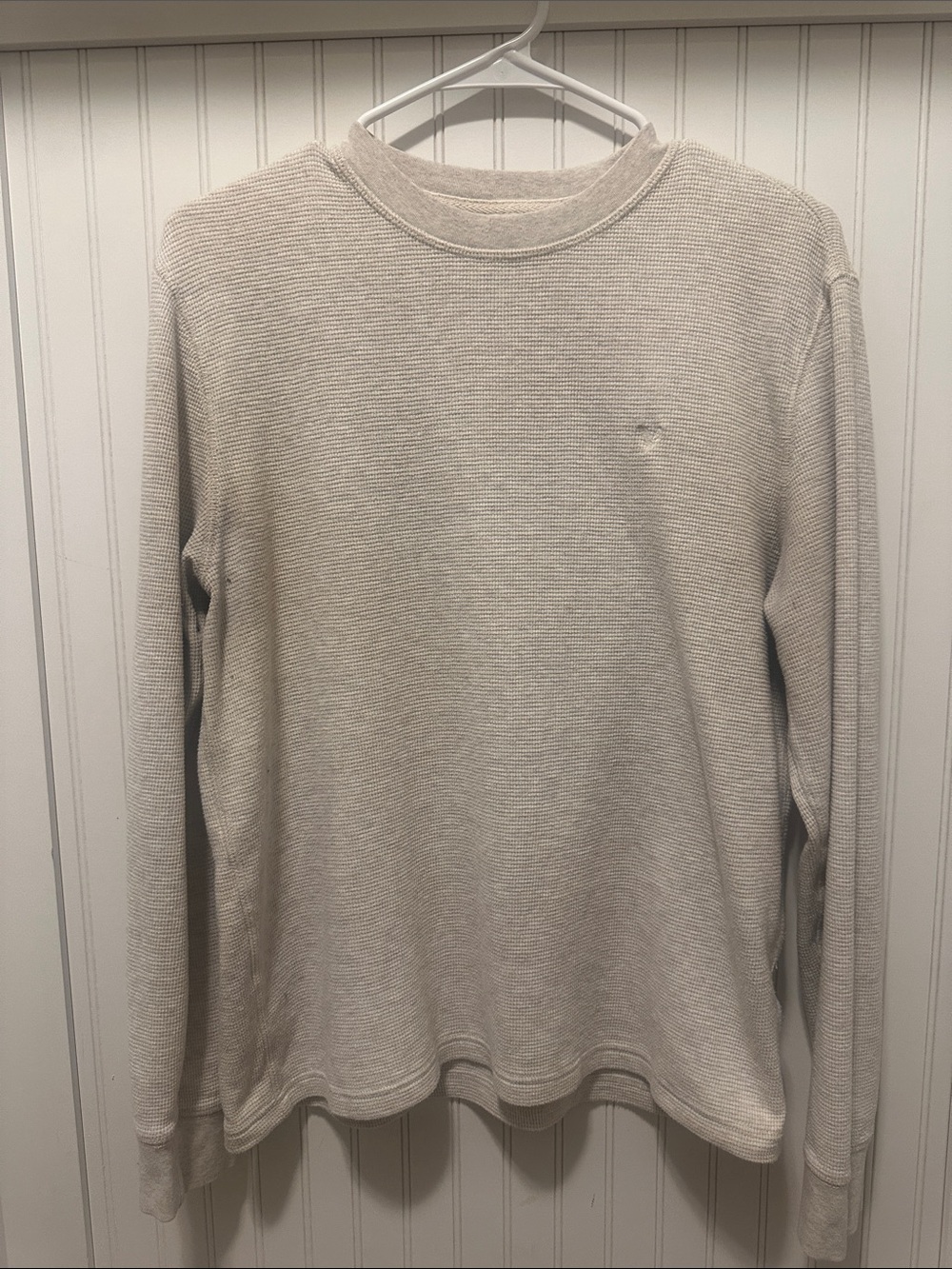 American Eagle Outfitters Cream Waffle Knit Top